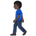 🚶🏿‍♂️ man walking: dark skin tone display on Samsung